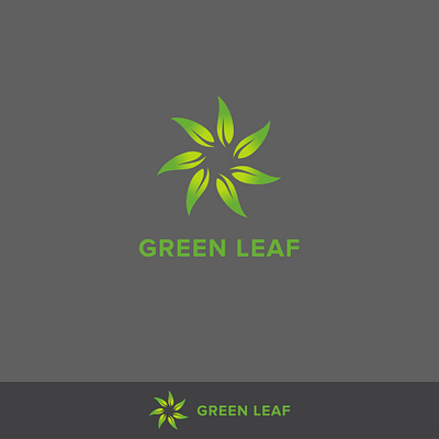 green leaf logo abstract logo branding design flat icon illustration leaf logo logo logo design organic vector