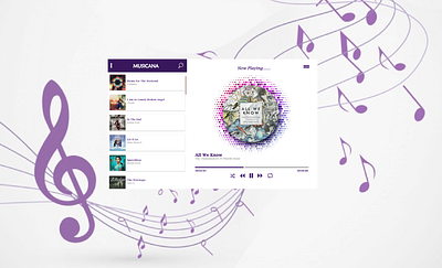 Music Player Web App Home Page adobe xd home page home shot uidesign web design webapp webdesign