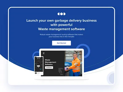 Delivery Business Landing Page design landing page ui minimal typography website design