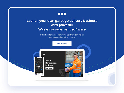 Delivery Business Landing Page design landing page ui minimal typography website design