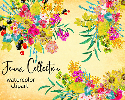 Jonna Collection design illustration instant download png printables watercolor watercolor florals watercolor flower watercolor flowers watercolor illustration wedding design