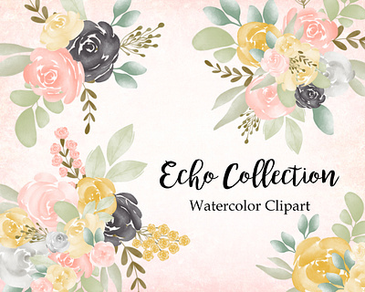 Echo Collection design illustration instant download png printables watercolor watercolor florals watercolor flower watercolor flowers watercolor illustration wedding design