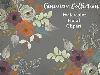 Genevieve Collection design illustration instant download png printables watercolor watercolor florals watercolor flower watercolor flowers watercolor illustration wedding design