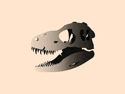Vectober 8 - Teeth 2d black color design flat illustration illustrator inktober light skull t rex texture trex vectober vector white