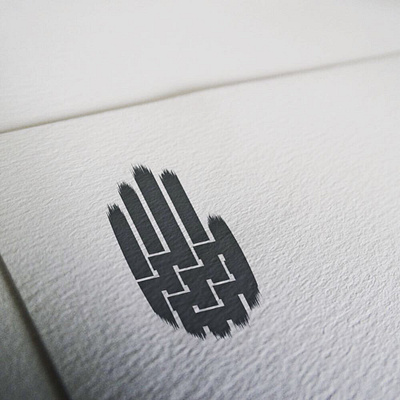 Hand Woven Mark hand handmade logo logo designer logo grid mark minimal monogram warp weft weaving