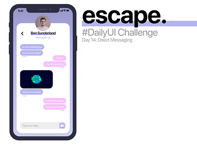 day 013: Direct Messaging 100daysofui dailyui dailyui13 dailyuichallenge design web