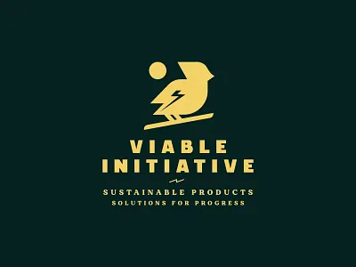 Viable Bird animal animal logo bird bird logo branding design green illustration logo nature shape sun sustainability sustainable vector yellow