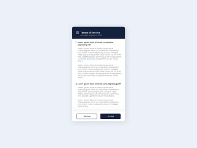 Daily UI 089 Terms of Service app ui daily ui dailyuichallenge terms of service ui ux uxui design