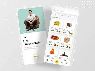 Home Renovation App Concept apps appstore e commerce furniture graphic designer landing page ui ux web design