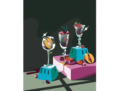 Still Life #03 color design flat food graphic illustration illustrator life stilllife vector