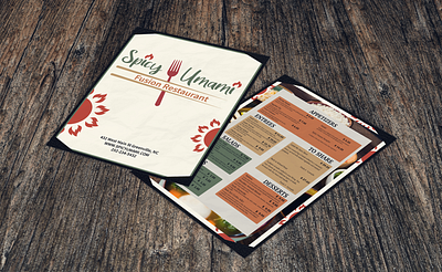 SpicyUmami Menu and Magazine Ad branding design graphic design illustration illustrator logo typography vector