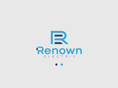 Renown electric logo design business company logo creative logo digital electric electricity electro electronic lettermark logo logo design logotype network renown tech tech logo technical techno technology unique