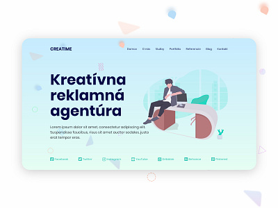 CREATIME - Agency website design creative agency illustration landing design landing page landing page design minimal minimalistic page ui ux web web design website website design