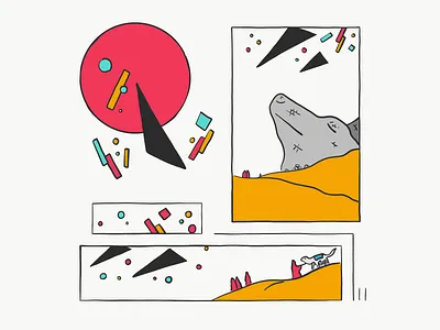 Upon Their Return Concept 3 adobe draw comics geometric illustration mini comic suprematism