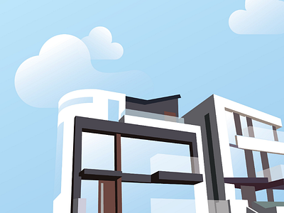 Architecture architecture building clouds design house sky vector