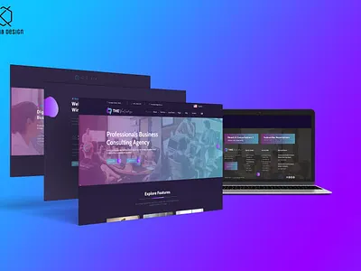 Digital Agency Website Mockup adobe photoshop brand design design icon webdesign website design