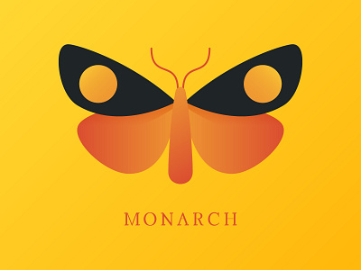 Monarch Logo butterfly gradients graphic design illustration logo logo design monarch typography