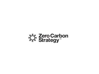 Zero carbon strategy logo logo design