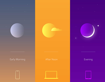 Sky Wallpapers background clean design freebie icon icons illustraion moon simple stars sun ui ux