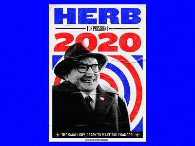 Herb for President – Dumb Fun, Poster Design election graphic art halftones politics poster design poster designer president presidential election print print design retro retro design the umbrella academy umbrella academy vote