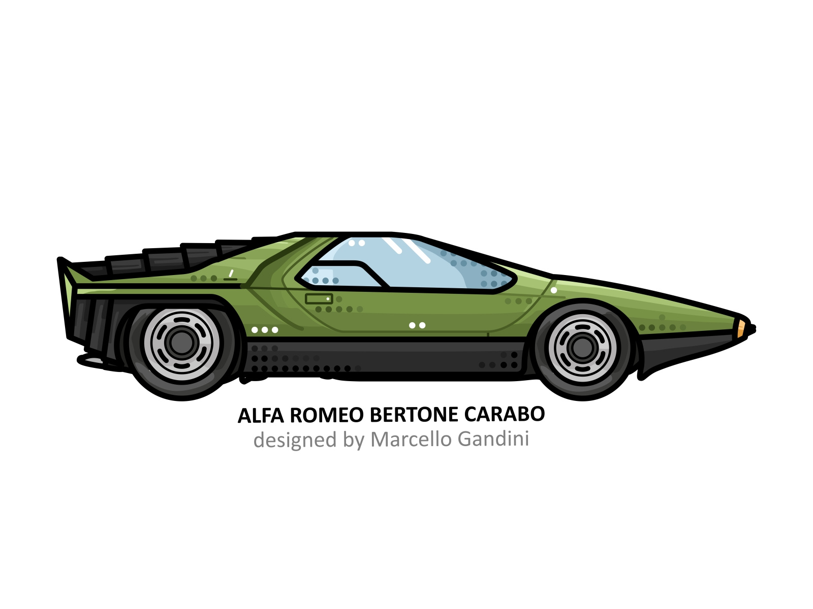 Voiture Miniature Alfa Romeo Carabo Radio Commandée Reel Italie