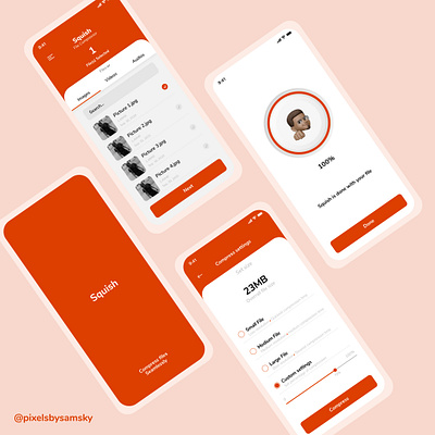 Squish app design illustraion logo minimal typogaphy ui uidesign uiux ux uxdesign