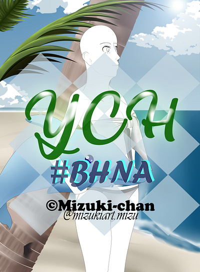 YCH BHNA Summer is Here$ 35 anime animeart art art direction arte artist artmizuki artmizukichan commision commision work commission commission open commissioned commissions design digital art illustration ych