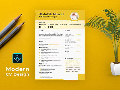 Modern CV Design branding cv cv clean cv design cv resume cv resume template cv template cv template word design graphic design illustration modern cv photoshop cv resume resume design resume template