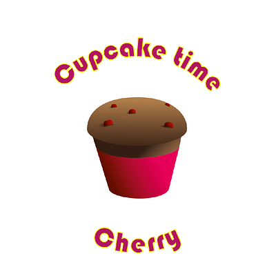 Cupcake Cherry branding cake cherry cupcake design icon illustrator logo typography vector