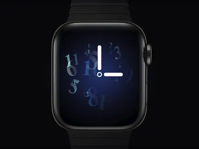 A clock full of numbers 3d animation blue circle clock colorful form number numbers time watch