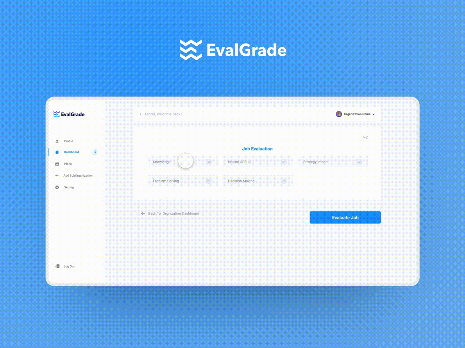 EvalGrade SaaS website 2020 animation blue branding design illustration illustrator interface minimal typogaphy ui ui design uiux website