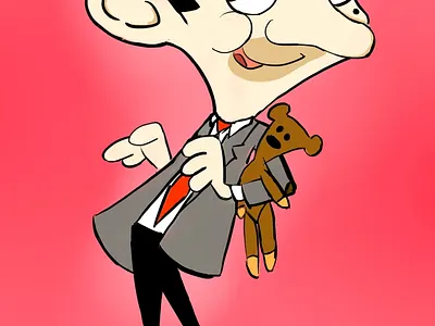 Mr. Bean Sketch (hand drawn) 2d 2d art animation art cartoon cartoons design flat hand drawn handdrawn illustration krita minimal mr bean sketch