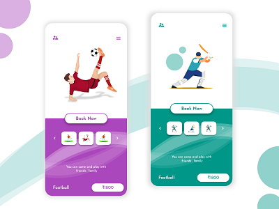 Match Booking App app applications branding cricket design football football app graphics illustrator logo portfolio sports ui ui ux ui design ux