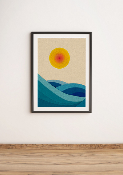 Frame beach chiller chilln design drawing illustration illustrator paint