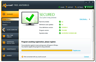 Protecting your computer with Avast antivirus program