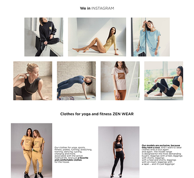 Zen Wear | Redesign e-commerce #3 design designer dress ecommerce leggins redesign shop sport website yoga