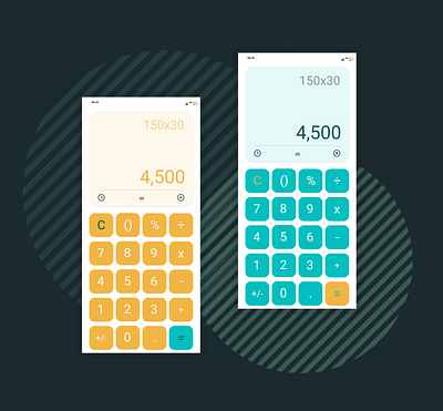 Day 4 - Daily UI Challenge - Calculator calculator ui dailyui dailyui004 dailyuichallenge design mobile app mobile design ui uxui