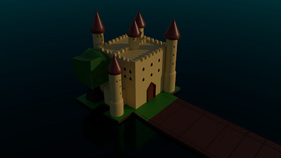 Castle 3d 3d animation 3d design model sculpting