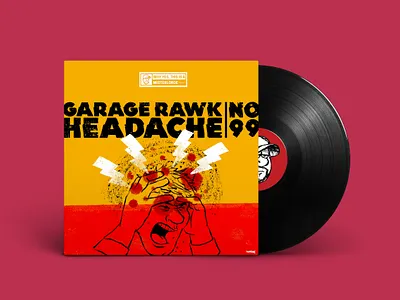 Garage Rock Headache No. 99 affinity photo allan lorde design garage rock illustration playlist procreate