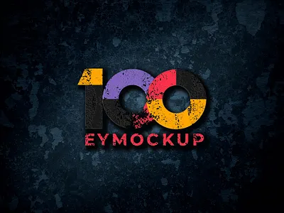 Free Dark 3d logo mockup download mockup free mockup psd