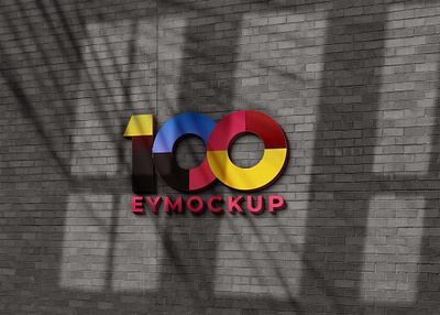 Free School Wall 3d logo mockup download mockup free mockup psd