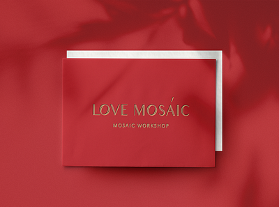 Lovemosaic certificate. branding design logotype mockup printdesign vector