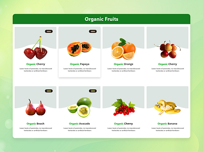 Organic Store_Fruits ecommerce shop fruits organic food website