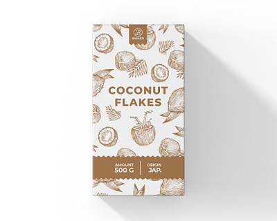 Package Design Coconut Flakes coconut creative creativity design designer label label design labels modern package package design packaging packaging design typography