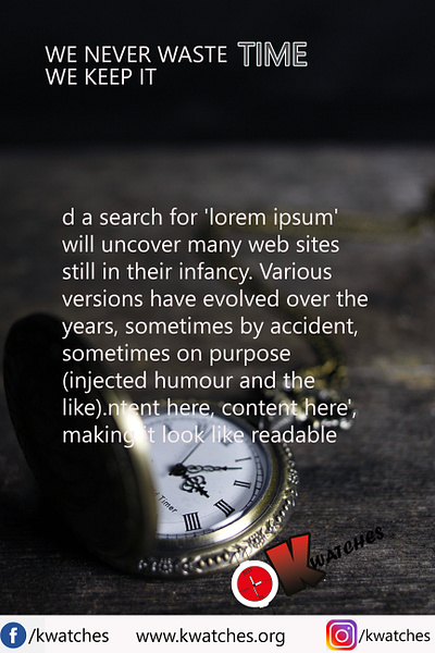 kwatches magzine ad jpeg branding design graphic design illustration magzine ad photoshop social media images