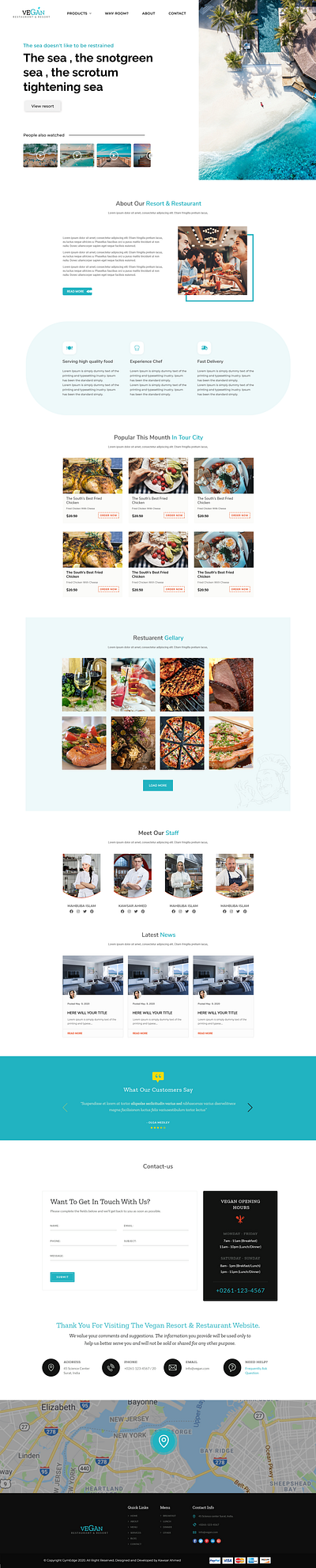 Resort & Restaurant Concept design graphic design typography ux web website