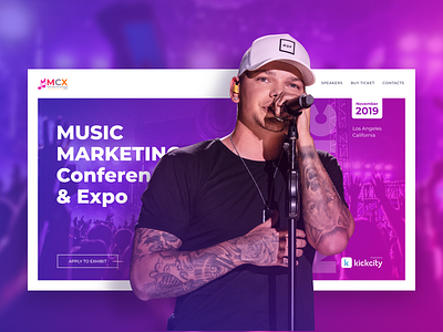 Music Conference - Website conference design music ui website
