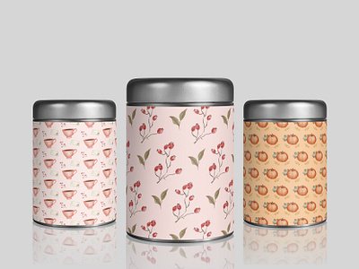 Autumn Pattern Illustratins Jar Packing art autumn autumn illustration digitalart illustration jar packing design pattern pattern design procreate watercolor