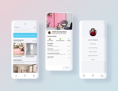 Room Finder apartment app dailyui dailyuichallenge design finder flat mockup onboarding room room booking roommates search ui uidesign uiux ux