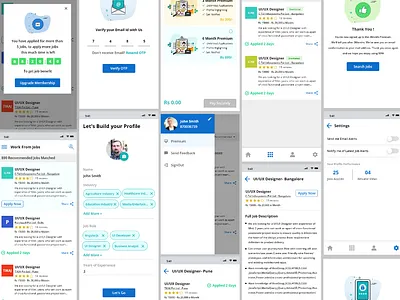 Work From Home App Design adobexd app design typography ui ux